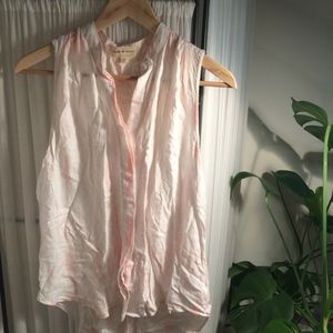 Cloth & Stone Button Down Blouse High Low Sz Small